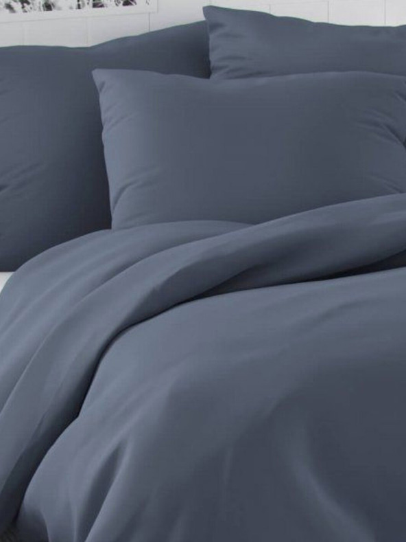 Kvalitex Saténové francúzske posteľné obliečky LUXURY COLLECTION 1+2, 240x200, 70x90cm tmavosivé