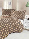 Kvalitex Saténové francúzske posteľné obliečky Luxury Collection 1+2, 220x200, 70x90cm Carero béžové Kvalitex