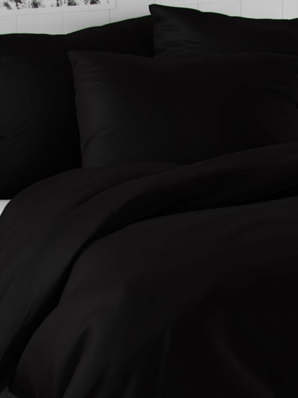 Kvalitex Saténová posteľná bielizeň LUXURY COLLECTION 140x200, 70x90cm čierna