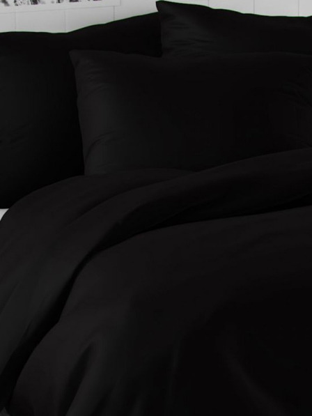 Kvalitex Saténové francúzske posteľné obliečky LUXURY COLLECTION 1+2, 200x200, 70x90cm čierne