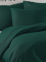 Kvalitex Saténová posteľná bielizeň LUXURY COLLECTION 140x200, 70x90cm tmavozelená