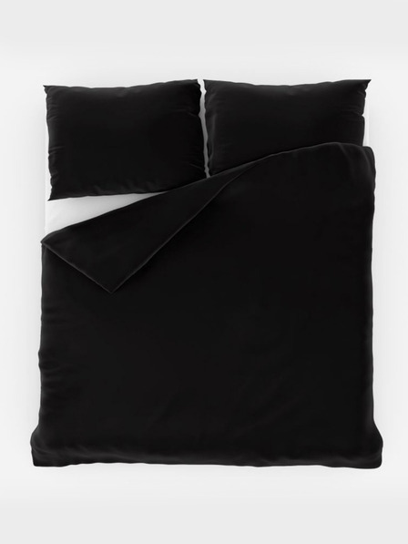 Kvalitex Saténové francúzske posteľné obliečky LUXURY COLLECTION 1+2, 200x200, 70x90cm čierne