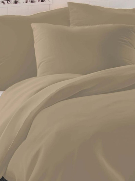 Kvalitex Saténové francúzske predĺžené posteľné obliečky LUXURY COLLECTION 1+2, 240x220, 70x90cm béžové