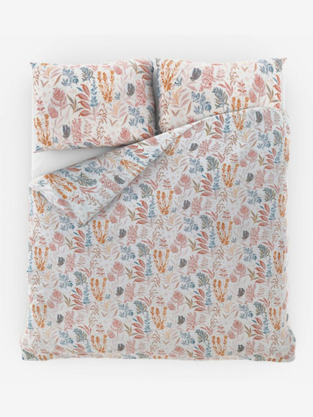 Kvalitex Saténové francúzske posteľné obliečky Luxury Collection 1+2, 200x200, 70x90cm Coral garden Kvalitex