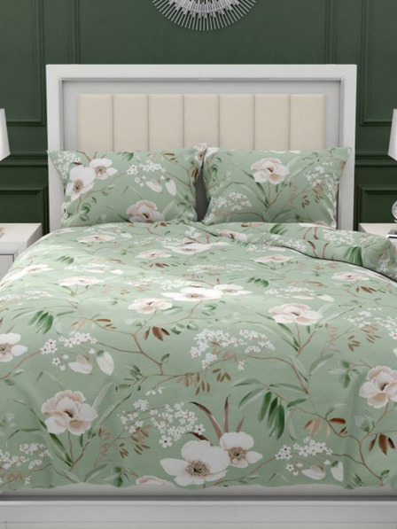Kvalitex Francúzske bavlnené prestieradlo DELUX 240x200, 70x90cm MAGNOLIA zelená