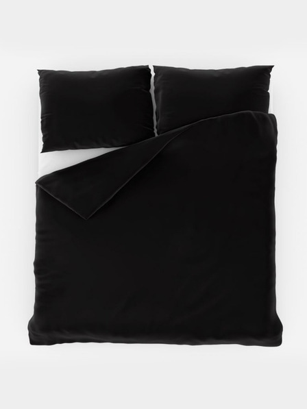 Kvalitex Saténové francúzske predĺžené posteľné obliečky LUXURY COLLECTION 1+2, 240x220, 70x90cm čierne