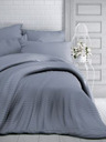 Kvalitex Saténové posteľné obliečky s pruhom 140x200, 70x90cm tmavosivé Kvalitex