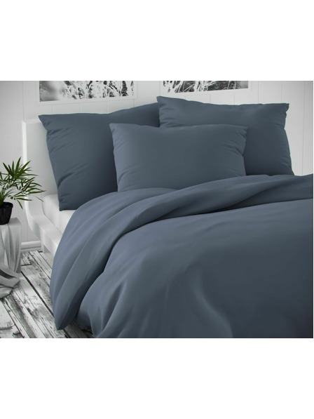 Kvalitex Saténové posteľné obliečky Luxury Collection 140x200, 70x90cm tmavosivé Kvalitex