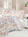 Kvalitex Saténové francúzske posteľné obliečky Luxury Collection 1+2, 240x200, 70x90cm Coral garden Kvalitex