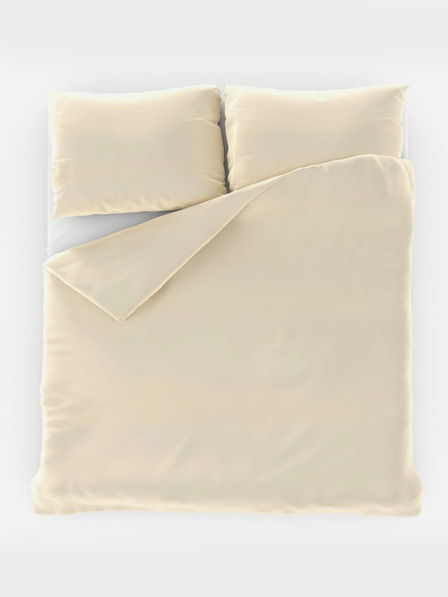 Kvalitex Saténové francúzske posteľné obliečky LUXURY COLLECTION 1+2, 200x200, 70x90cm smotanové