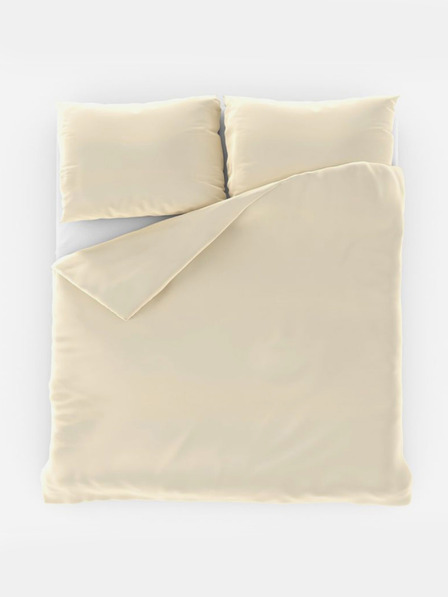 Kvalitex Saténové francúzske predĺžené posteľné obliečky LUXURY COLLECTION 1+2, 240x220, 70x90cm smotanové
