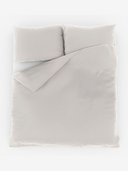 Kvalitex Francúzske mušelínové posteľné obliečky 240x220, 70x90cm smotanové Kvalitex