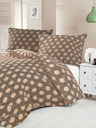 Kvalitex Saténové francúzske posteľné obliečky Luxury Collection 1+2, 240x200, 70x90cm Carero béžové Kvalitex