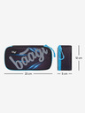 BAAGL  Čierny 3 set skate bluelight: batoh, penál, taška Baagl