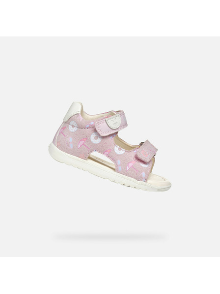 Geox Dievčenské prvé kroky Geox Macchia Pink