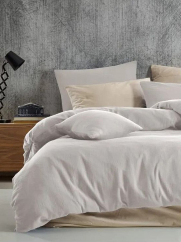 Kvalitex Mušelínové posteľné obliečky 140x200, 70x90cm smotanové Kvalitex