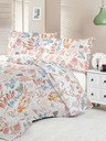 Kvalitex Saténové francúzske posteľné obliečky Luxury Collection 1+2, 220x200, 70x90cm Coral garden Kvalitex