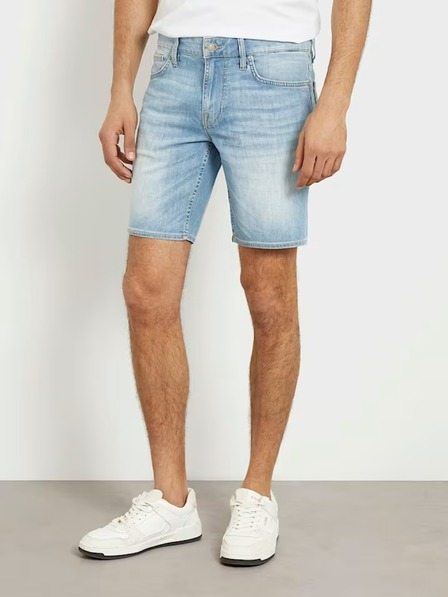 Guess Jeans Pánske modré džínsové kraťasy Guess Florida