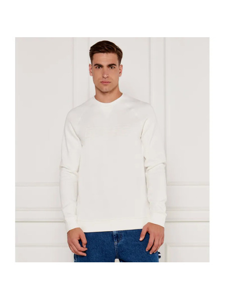 Guess Jeans Pánska biela mikina Aldwin Guess jeans