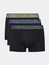 Guess Jeans Súprava čiernych pánskych boxeriek Guess Jeans Underwear 3-Pack U3BG13 K6YW0 Black Elastic Bog