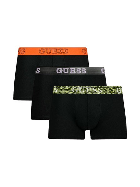 Guess Jeans Súprava čiernych pánskych boxeriek Guess Jeans Underwear 3-Pack U3GG06 K6YW0 F9SK Black Elastic Mult