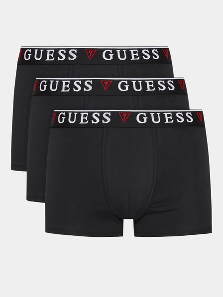 Guess Jeans Súprava čiernych pánskych boxeriek Guess Jeans Underwear 3-Pack U97G01 K6YW1 A996 Jet Black/Frost G