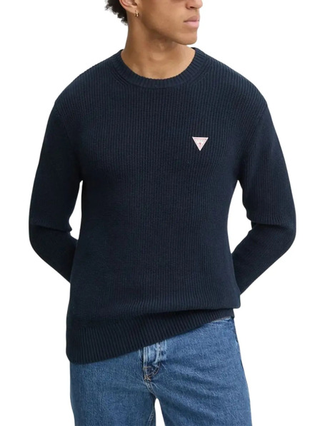 Guess Jeans Pánsky tmavo modrý sveter z3hm1 Guess jeans