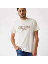 Guess Jeans Pánske biele tričko s nápisom Guess jeans