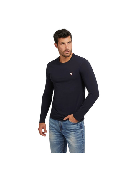 Guess Jeans Pánske tmavo modré tričko s dlhým rukávom Guess jeans