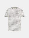 Guess Jeans Pánske biele tričko so vzorovaním Guess Jeans T-Shirt Salt White