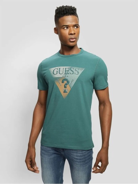 Guess Jeans Pánske zelené tričko Playera Guess jeans