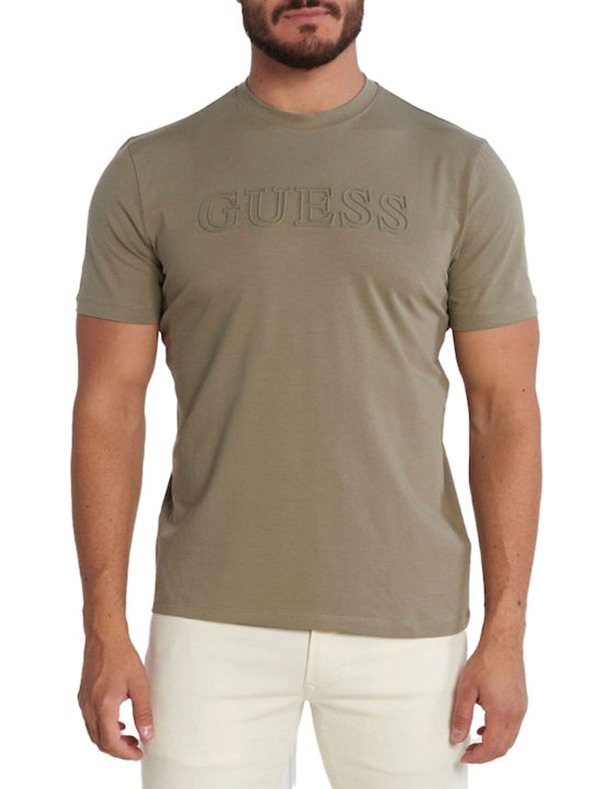 Guess Jeans Pánske zelené tričko Alphy Guess jeans
