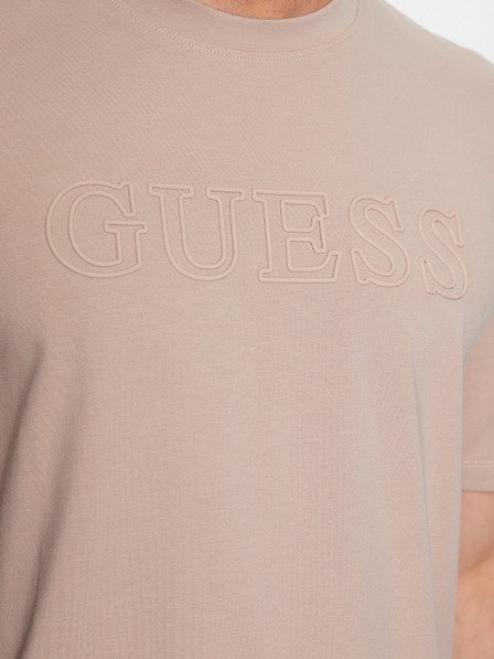 Guess Jeans Pánske béžové tričko Alphy Guess jeans