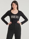 Guess Jeans Dámske čierne tričko Python Guess jeans
