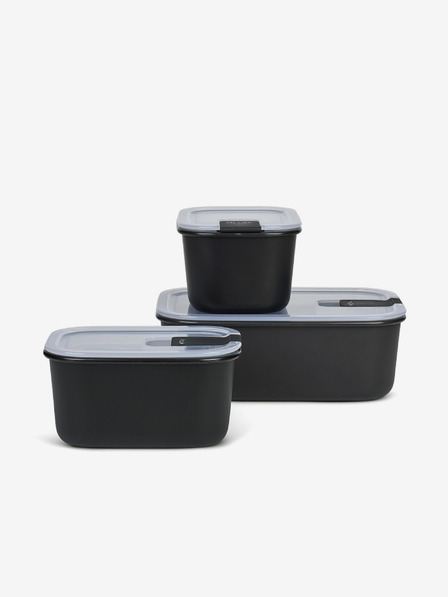 Mepal Sada dóz na potraviny v čiernej farbe Mepal EasyClip 2x450 + 1000 ml