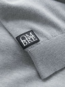 Ombre Clothing Pánsky raglánový sveter s rebrovanými rukávmi sivý melír Ombre Oblečenie