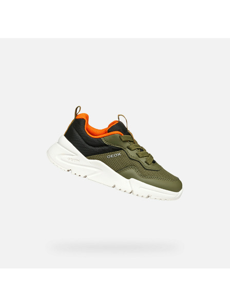 Geox Khaki chlapčenské tenisky Geox Loftus