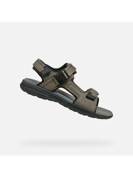 Geox Svetlo sivé pánske sandále Geox Spherica EC5