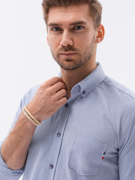 Ombre Clothing Svetlo modrá pánska košeľa Ombre Clothing K643