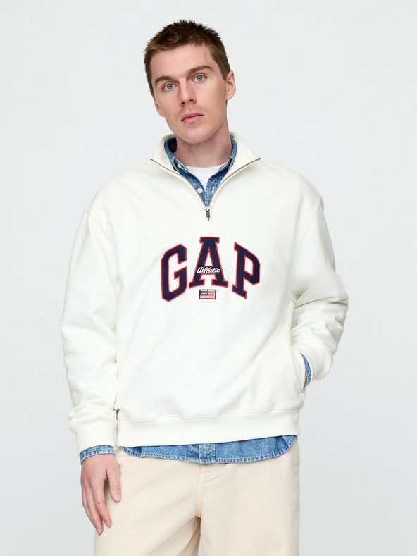 GAP Oversize mikina s logom Americana GAP