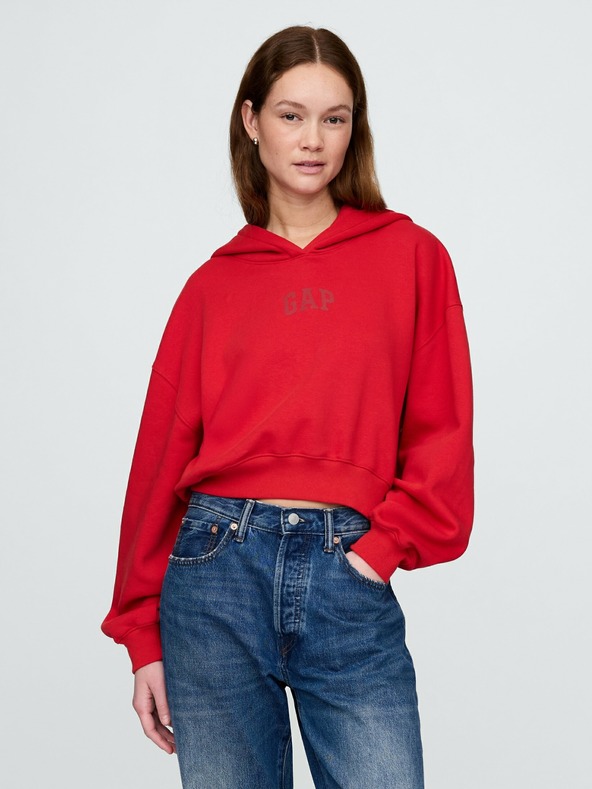 GAP Mikina s kapucňou Logo Cropped Americana GAP