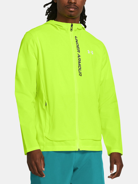 Under Armour Žltá športová bunda Under Armour Outrun The Storm