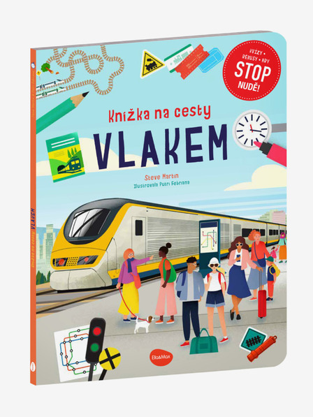 ELLA & MAX Kniha na cesty vlakom - Stop nude: kvízy, hádanky, hry