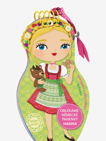 ELLA & MAX Obliekanie nemeckých bábik HANNA - omaľovánka