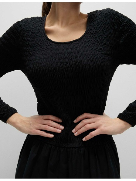 Marks & Spencer Midi šaty z čistej bavlny so zníženým pásom Marks & Spencer čierne