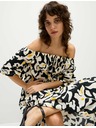 Marks & Spencer Šaty Bardot z čistej bavlny s potlačou Marks & Spencer žltá