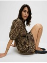 Marks & Spencer Mini šaty so zvýrazneným pásom a leopardím vzorom, s vysokým podielom lyocellu Marks & Spencer hnedá
