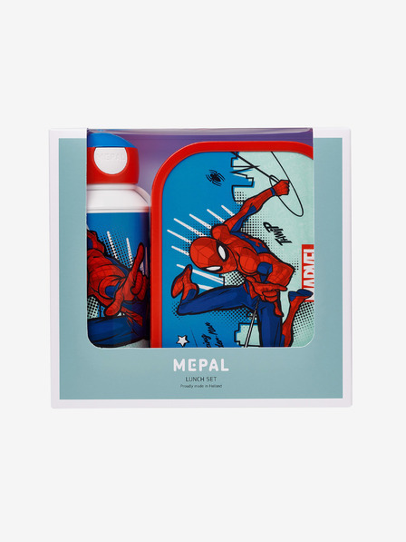 Mepal Modrá a červená súprava na desiatu pre deti Mepal Campus Spiderman