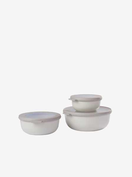 Mepal Set bielych misiek Mepal Cirqula Nordic White (3 ks)