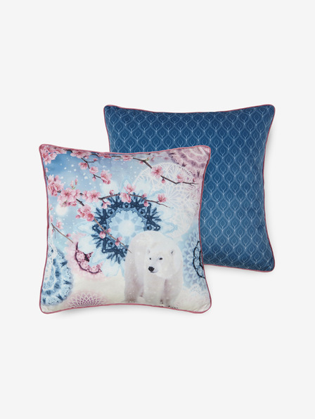 Hip Bedding 48 cm - Modrý vzorovaný obojstranný vankúš Home Hip Kodiak